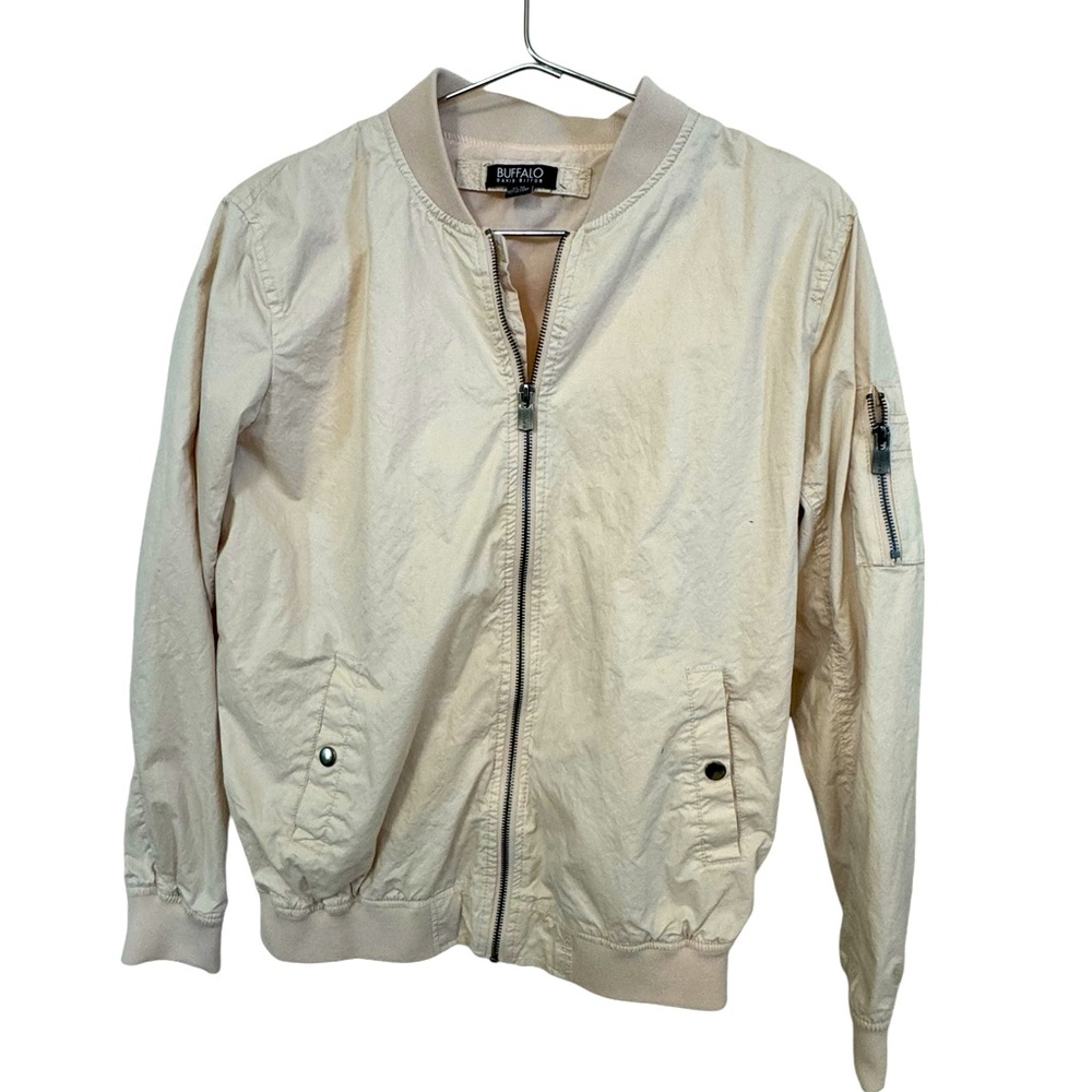 Buffalo David Bitton Light Cream Women’s M Lightweight Bomber Jacket MINTY